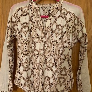 Banana Republic l Long-sleeved snake print blouse